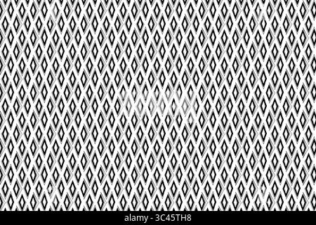 Modèle de grille de diamant sans couture - conception de fond géométrique abstrait noir et blanc, modifiable et facile à utiliser Illustration de Vecteur