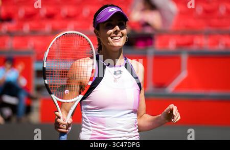 16 juin 2021 : Alize Cornet de France après son match de deuxième ronde au tournoi de tennis bett1open WTA 500 2021 contre Bianca Andreescu du Canada (image crédit : © Rob Prange/AFP7 via ZUMA Wire) Banque D'Images