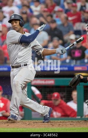 27 juin 2018 : Miguel Andujar (41), troisième joueur des New York Yankees, en action lors du match MLB entre les New York Yankees et les Philadelphia Phillies au Citizens Bank Park à Philadelphie, en Pennsylvanie. Christopher Szagola/CSM(image de crédit : &copy ; Chris Szagola/CSM via ZUMA Wire) Banque D'Images