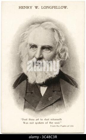 11 mai 2018 - USA - Henry Wadsworth Longfellow (1807-82), poète et éducateur américain, Portrait, vers 1882 (crédit image : © JT Vintage/Glasshouse via ZUMA Wire) Banque D'Images