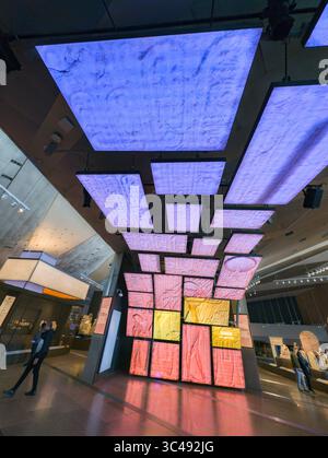 Egypte, le Caire, Grand Musée égyptien (GEM), espace multimédia, sur Akhenaton. Banque D'Images