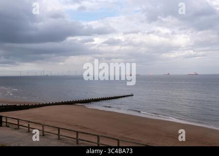 Fin d'après-midi à la plage d'Aberdeen, en Écosse Banque D'Images