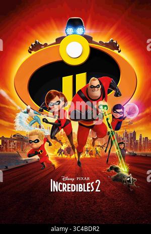 DATE DE SORTIE : 15 juin 2018 TITRE : Incredibles 2 STUDIO : Pixar RÉALISATEUR : Brad Bird INTRIGUE : Bob Parr (Mr. Incredible) est laissé pour s'occuper de Jack-Jack tandis que Helen (Elastigirl) est sorti sauver le monde. STARRING : affiche supérieure (crédit image : © Pixar/Entertainment Pictures/ZUMAPRESS.com) Banque D'Images