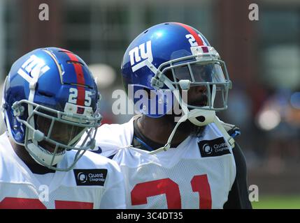 7 août 2018 - 7 août 2018 : sécurité des Giants de New York Landon Collins (21) pendant le camp d'entraînement au Quest diagnostic Training Center, East Rutherford, NJ. (image crédit : © Bennett Cohen via ZUMA Wire) Banque D'Images