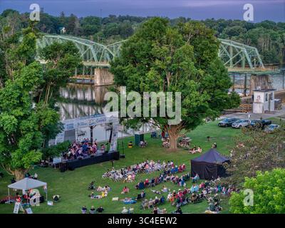 Albany Symphony joue un concert gratuit de Lock 15 sur le canal Érié à Fort Plain, New York, juillet 2025 Banque D'Images