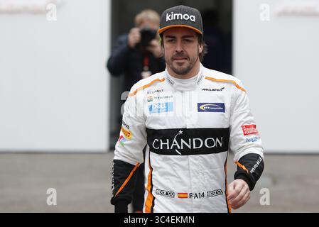26 février 2018 - Barcelone, Catalogne, Espagne - 6 mars 2018 - circuit de Barcelona-Catalunya, Montmelo, Espagne - pré-saison de formule 1 2018 ; Fernando Alonso de McLaren. (Crédit image : © Eric Alonso via ZUMA Wire) Banque D'Images