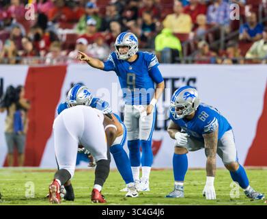 24 août 2018 - le quarterback Matthew Stafford (9 ans) des Lions de Détroit dans le match entre les Lions de Détroit et les Buccaneers de Tampa Bay au Raymond James Stadium de Tampa, en Floride. Del Mecum/CSM(image de crédit : &copy ; Del Mecum/CSM via ZUMA Wire) Banque D'Images