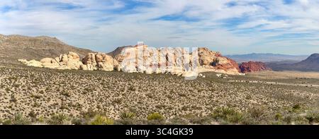 Paysage panoramique de Calico Hills à Red Rock Canyon, Nevada Banque D'Images