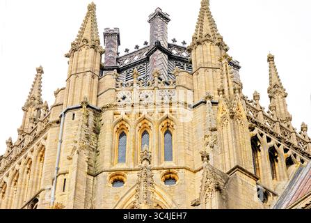 Vue sur une tour de la cathédrale d'Ely Banque D'Images