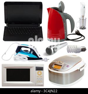 Collage de différents appareils ménagers Banque D'Images