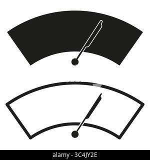 Icône de balai d'essuie-glace. Symbole de pare-brise de voiture. Vecteur de pièce de véhicule. Illustration du verre automatique. Illustration de Vecteur