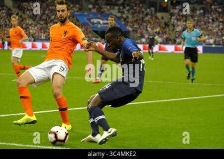 9 septembre 2018 - Saint Denis, Seine Saint Denis, France - le milieu de terrain de l'équipe de France BLAISE MATUIDI en action lors du match de l'UEFA Nations League entre la France et les pays-Bas au stade de France à St Denis - France..la France a gagné 2-1 (crédit image : © Pierre Stevenin/ZUMA Wire) Banque D'Images