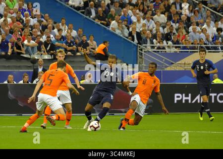 9 septembre 2018 - Saint Denis, Seine Saint Denis, France - L'attaquant de l'équipe de France KYLIAN MBAPPE en action lors du match de l'UEFA Nations League entre la France et les pays-Bas au stade de France à St Denis - France..la France a gagné 2-1 (crédit image : © Pierre Stevenin/ZUMA Wire) Banque D'Images