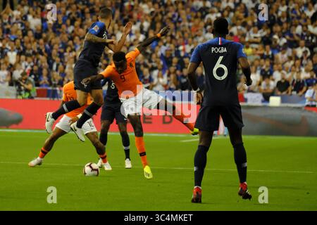 9 septembre 2018 - Saint Denis, Seine Saint Denis, France - le milieu de terrain de l'équipe néerlandaise QUINCY PROMES en action lors du match de l'UEFA Nations League entre la France et les pays-Bas au stade de France à St Denis - France..la France a gagné 2-1 (crédit image : © Pierre Stevenin/ZUMA Wire) Banque D'Images