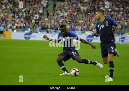 9 septembre 2018 - Saint Denis, Seine Saint Denis, France - le milieu de terrain de l'équipe de France BLAISE MATUIDI en action lors du match de l'UEFA Nations League entre la France et les pays-Bas au stade de France à St Denis - France..la France a gagné 2-1 (crédit image : © Pierre Stevenin/ZUMA Wire) Banque D'Images