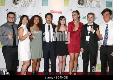 9 septembre 2018 - Burbank, CA, États-Unis - LOS ANGELES - 9 septembre : Hanson Wapmer, Angelique Chen, Nyah Mor-Yossef, Migail Zamora, Kylie Shapiro, Carly Mendola, Kanny Esterkin, Jackson Cook au gala de clôture du 10e Festival international du film de Burbank au Burbank Convention Center le 9 septembre 2018 à Burbank, CA (crédit image : © Kathy Hutchins via ZUMA Wire) Banque D'Images