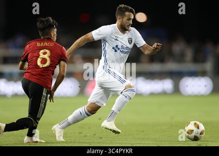 19 septembre 2018 - San Jose, Californie, États-Unis - San Jose, CA - mercredi 19 septembre 2018 : Vako lors d'un match de la Major League Soccer (MLS) entre les tremblements de terre de San Jose et l'Atlanta United FC au stade Avaya. (Crédit image : © Bob Drebin/ISIPhotos via ZUMA Wire) Banque D'Images