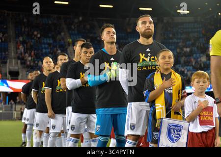 19 septembre 2018 - San Jose, Californie, États-Unis - San Jose, CA - mercredi 19 septembre 2018 : San Jose Earthquakes, Guram Kashia avant un match de la Major League Soccer (MLS) entre San Jose Earthquakes et Atlanta United FC au stade Avaya. (Crédit image : © John Todd/ISIPhotos via ZUMA Wire) Banque D'Images