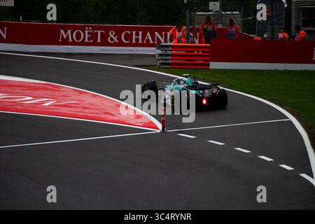 Spa, Belgique - 27 juillet 2025, #14 Fernando Alonso (SPA, Aston Martin), Grand Prix de formule 1 de Belgique Banque D'Images