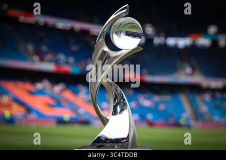 Bâle, Suisse. 26 juillet 2025. Le trophée avant le match Angleterre vs Espagne des Championnats d'Europe de l'UEFA au St Jakob's Park, Bâle. Le crédit photo devrait se lire : Jonathan Moscrop/Sportimage crédit : Sportimage Ltd/Alamy Live News Banque D'Images