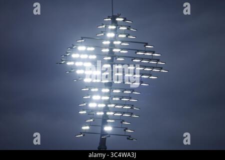Londres, Angleterre, 27 juillet 2025. Projecteur lumineux au Kia Oval, Londres. Crédit : Colin Edwards Banque D'Images