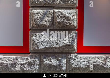 Détail du mur intérieur à la Galerie d'art de Vancouver Canada Banque D'Images