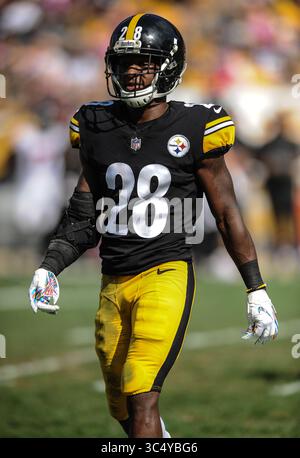 7 octobre 2018 : Steelers #28 Mike Hilton lors du match Pittsburgh Steelers vs Atlanta Falcons au Heinz Field à Pittsburgh, PA. Jason Pohuski/CSM(image de crédit : &copy ; Jason Pohuski/CSM via ZUMA Wire) Banque D'Images