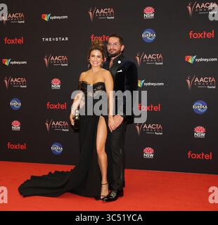 4 décembre 2019, Sydney, Sydney, Australie : ADA Nicodemou et Adam Rigby assistent aux AACTA Awards 2019 présentés par Foxtel au Star de Sydney. (Crédit image : © Belinda Vel/SOPA images via ZUMA Wire) Banque D'Images