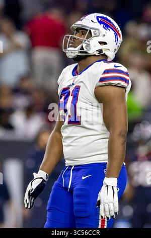 4 janvier 2020, Houston, Texas, États-Unis : 04 janvier, 2020 : Buffalo Bills Defensive Tackle Ed Oliver (91) match de wildcard contre les Texans de Houston au NRG Stadium de Houston, Texas. Maria Lysaker / ZUMA Press. (Crédit image : © Maria Lysaker/ZUMA Wire) Banque D'Images