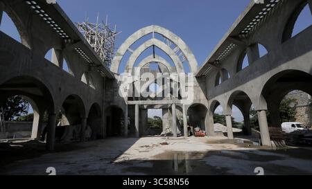 15 novembre 2019, Port-au-Prince, HAI : L'église catholique Gerard de Port-au-Prince s'élève de l'endroit où se dressait l'ancienne église avant de s'effondrer lors du tremblement de terre de 2010. (Crédit image : © TNS via ZUMA Wire) Banque D'Images
