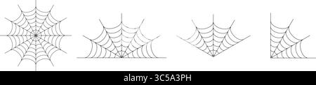 Quatre motifs géométriques distincts en noir et blanc avec des motifs complexes et des arrangements symétriques de formes et de lignes. Illustration de Vecteur