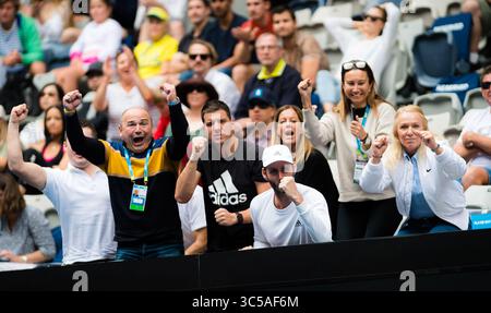 23 janvier 2020, Melbourne, AUSTRALIE : Donna Vekic après avoir remporté son match de deuxième tour au tournoi de tennis Open d'Australie du Grand Chelem 2020 contre Alize Cornet de France (crédit image : © AFP7 via ZUMA Wire) Banque D'Images