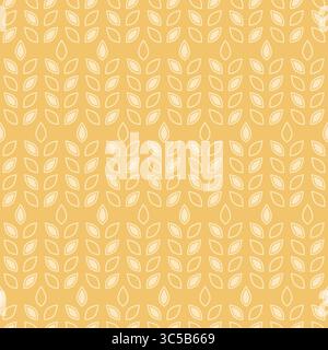 Modèle sans couture de blé. Bleus à grains répétés sur fond blanc. Motifs de farine répétés. Maïs à épis. Texture de boulangerie. Répétez l'oreille de bière. Avoine de conception Illustration de Vecteur