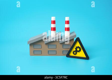 Arrêt de la production à l'usine en raison de dysfonctionnements. Manque de technologie et de composants. Modernisation de l'usine. Perte de revenus. Mort manquée Banque D'Images