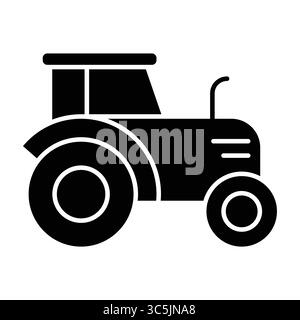 Cette illustration noir et blanc présente un tracteur classique, idéal pour les projets liés à l'agriculture et à l'agriculture. Parfait pour divers créati Illustration de Vecteur