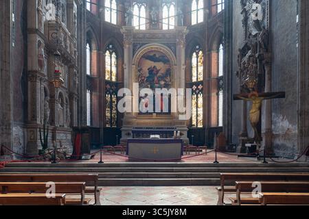 Basilica di Santa Maria Gloriosa dei Frari, église de style gothique à Venise, Italie Banque D'Images