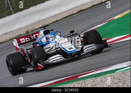 27 février 2020, Montmelo, Catalogne, Espagne : Nicholas Latifi participe aux essais pour la nouvelle saison du Grand Prix de formule 1 sur le circuit de Catalunya à Montmelo. (Crédit image : © German Vidal/SOPA images via ZUMA Wire) Banque D'Images