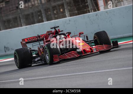27 février 2020, Montmelo, Catalogne, Espagne : Sebastian Vettel participe aux essais de la nouvelle saison du Grand Prix de formule 1 sur le circuit de Catalunya à Montmelo. (Crédit image : © German Vidal/SOPA images via ZUMA Wire) Banque D'Images