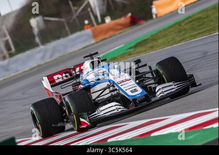27 février 2020, Montmelo, Catalogne, Espagne : Nicholas Latifi participe aux essais pour la nouvelle saison du Grand Prix de formule 1 sur le circuit de Catalunya à Montmelo. (Crédit image : © German Vidal/SOPA images via ZUMA Wire) Banque D'Images