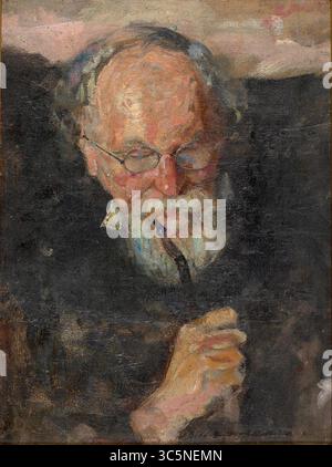 Edvard Munch - Christian Munch avec Pipe Banque D'Images