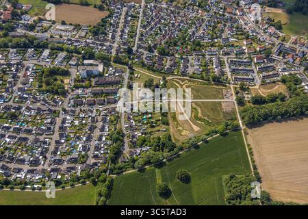 Luftbild, Bauarbeiten Lippeverband, Renaturierung Erlenbach zwischen Mennenkamp und Geithe, Baufläche Mennenkamp, Uentrop, Hamm, Ruhrgebiet, Nordrhein-Westfalen, Deutschland ACHTUNGxMINDESTHONORARx60xEURO *** photographie aérienne, travaux de construction Lippeverband, renaturation d'Erlenbach entre Mennenkamp et Geithe, chantier de construction de Mennenkamp, Uentrop, Hamm, région de la Ruhr, Rhénanie du Nord-Westphalie, Allemagne ATTENTIONxMINDESTHONORARx60xEURO Banque D'Images