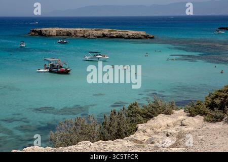 Blue Lagoon n le parc national d'Akamas Banque D'Images