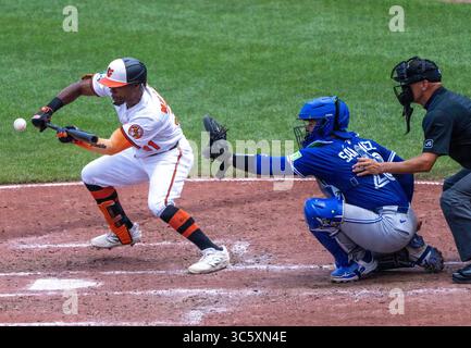 Baltimore, États-Unis. 30 juillet 2025. BALTIMORE, MD - JUILLET 30 : Cedric Mullins (31), joueur de l'Outfield des Orioles de Baltimore, lors d'un match de la MLB entre les Orioles de Baltimore et les Blue Jays de Toronto, le 30 juillet 2025, à Oriole Park à Camden Yards, à Baltimore, dans le Maryland. (Photo de Tony Quinn/SipaUSA) crédit : Sipa USA/Alamy Live News Banque D'Images