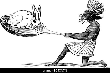 More nonsense, Pictures, Rhymes, Botany, etc. (1872), L'Indien inventif. Banque D'Images