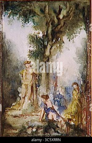 Moreau - Hercule au jardin des Hespérides, Banque D'Images