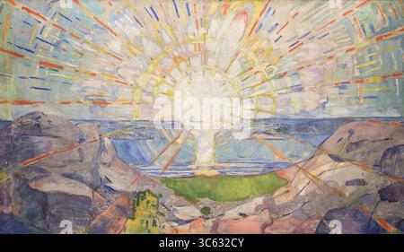 SOLEN av Edvard Munch. Banque D'Images