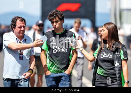 Budapest, Hongrie. 31 juillet 2025. Gabriel Bortoleto (BRA) Sauber. 31.07.2025. Championnat du monde de formule 1, Rd 14, Grand Prix de Hongrie, Budapest, Hongrie, journée de préparation. Le crédit photo devrait se lire : XPB/Alamy Live News. Banque D'Images