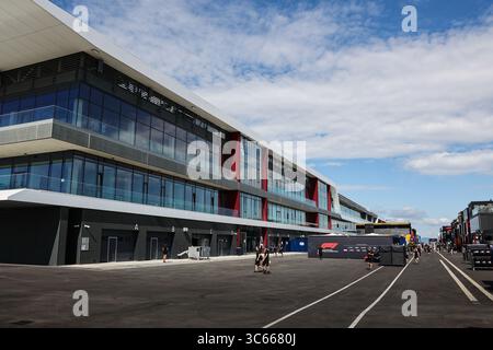 Mogyorod, Hongrie. 31 juillet 2025. Nouveau paddock lors du Grand Prix de Hongrie Lenovo de formule 1 2025, 14ème manche du Championnat du monde FIA de formule 1 2025 du 1er au 3 août 2025 sur le Hungaroring, à Mogyorod, Hongrie - photo Antonin Vincent/DPPI crédit : DPPI Media/Alamy Live News Banque D'Images