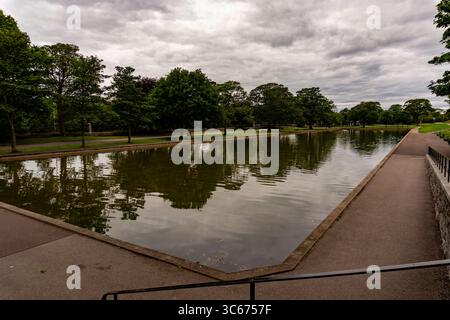 L'étang nautique de Duthie Park, Aberdeen, Écosse Banque D'Images
