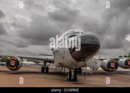 United States Air Force Boeing RC-135V rivet joint '64-14848/0F', Royal International Air Tattoo 2025, RAF Fairford, Gloucestershire, Angleterre, Royaume-Uni Banque D'Images